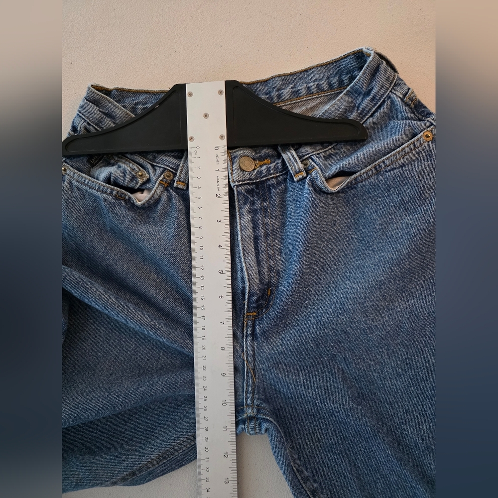 Vintage Lauren Ralph Lauren 90s High Waisted Mom Jeans Petite 100% Cotton - Picture 9 of 11